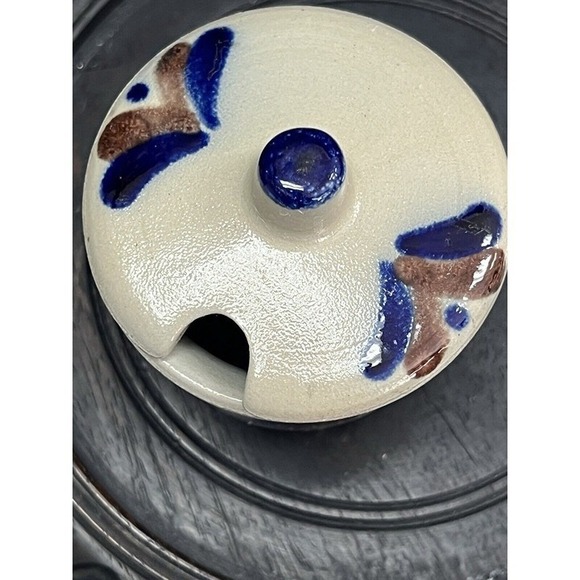 Goebel Merkelbach Salzglasur Jam Dish/salt an pepper Shaker Glazed Germany (716) - Picture 9 of 9